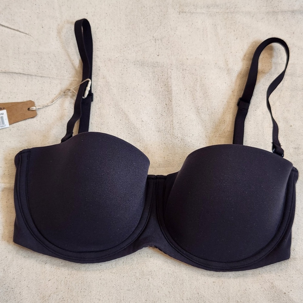 New SKIMS Fits Everybody Strapless Bra Onyx Black Size 34C Underwire NWT